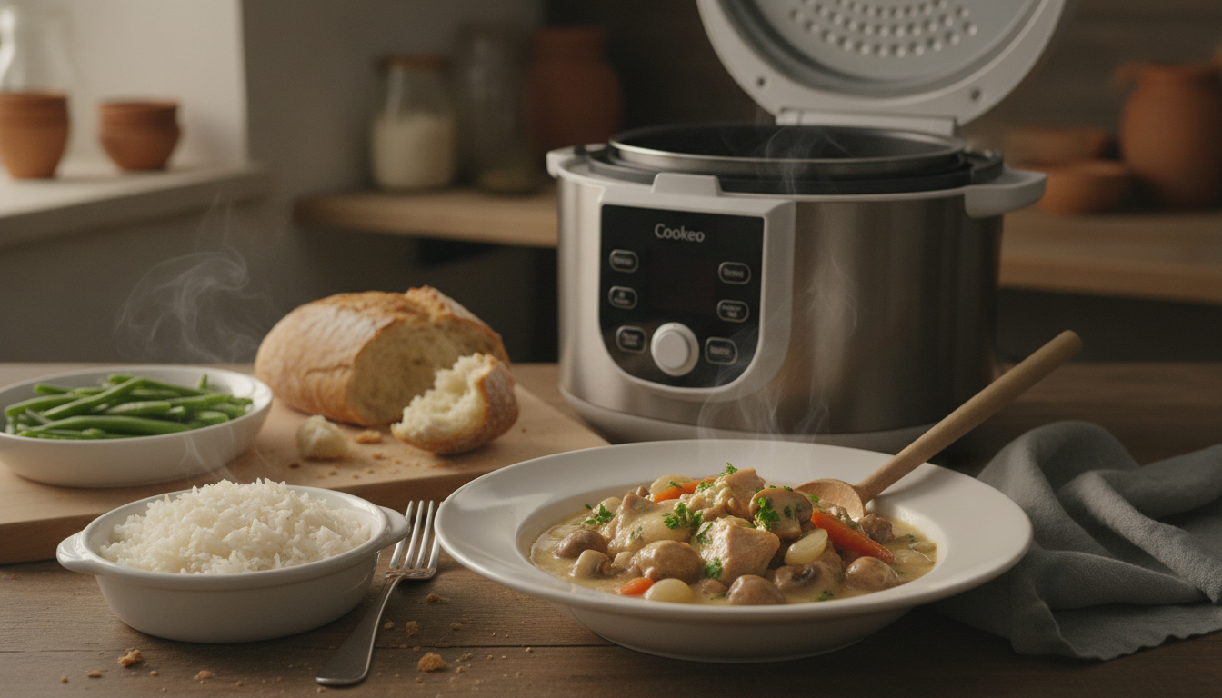 découvrez la recette facile de la blanquette de veau au cookeo avec des conseils pratiques, des versions sans vin ni crème, et des idées d'accompagnements parfaits pour un repas savoureux.
