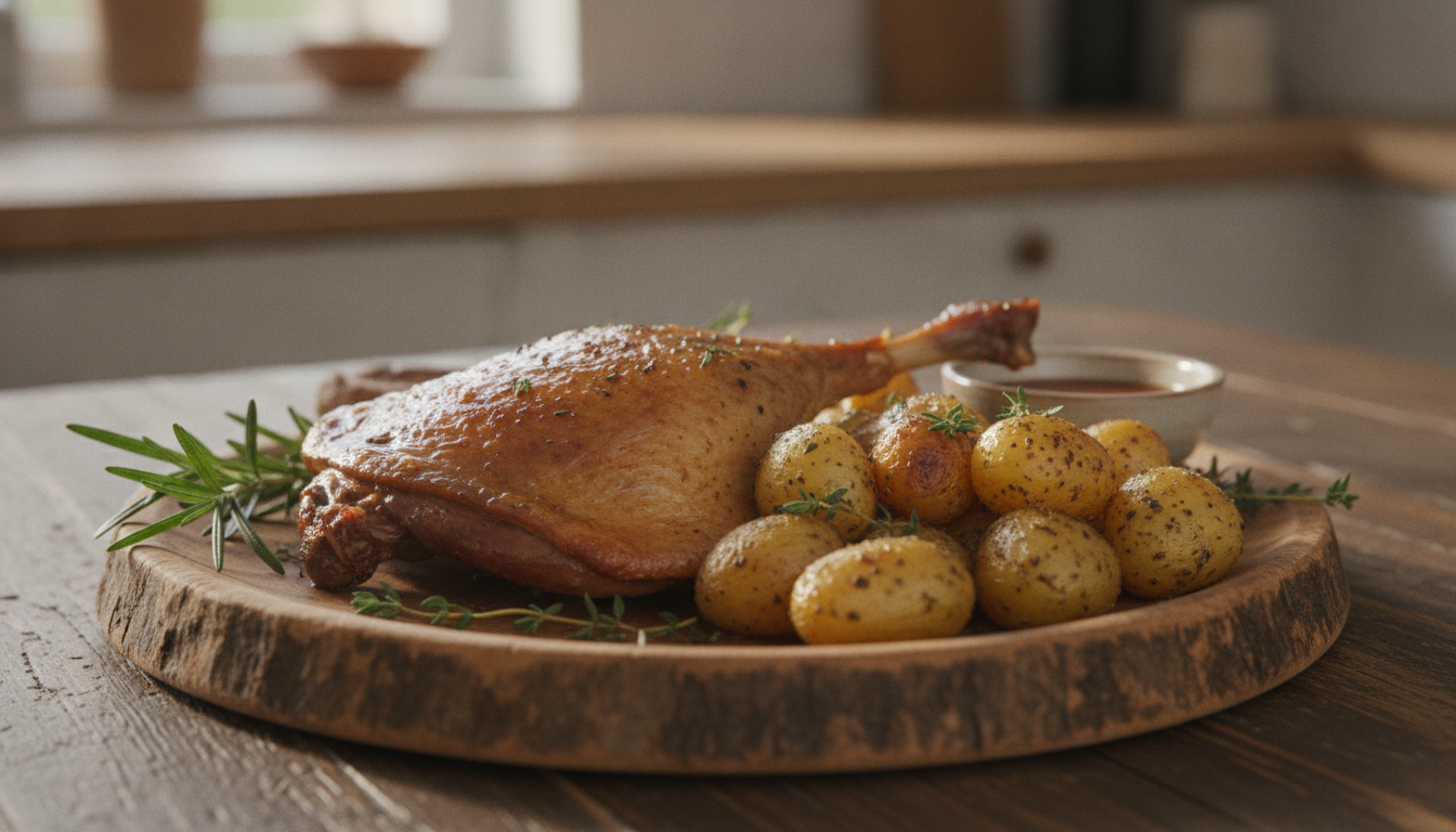 découvrez une recette simple de cuisse de canard au cookeo avec une cuisson optimisée pour une peau extra croustillante. suivez nos conseils pour un plat savoureux et facile à réaliser.