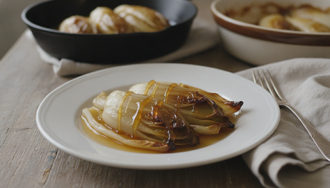 découvrez nos recettes savoureuses d'endives braisées, préparées au four, à la poêle ou nappées de miel, accompagnées d'astuces gourmandes pour sublimer ce légume d'hiver.